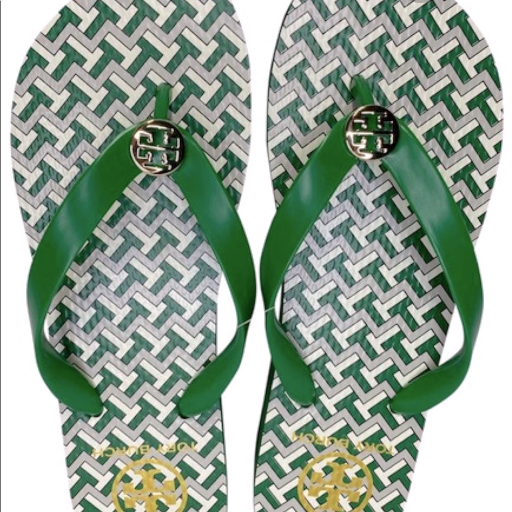 🏷$98| LAST PAIR⚡️Tory Burch NWT Emerald Green Flip Flops(SOLD OUT ONLINE)